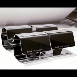 DELTA AIRLINES Chrome Napkin Rings Set of 40 Alessi for delta Orloff